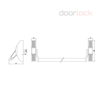 Механизм системы "антипаника" Doorlock V PD700MA/FR (без балки)