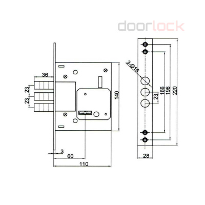 Замок DOORLOCK 9257 K